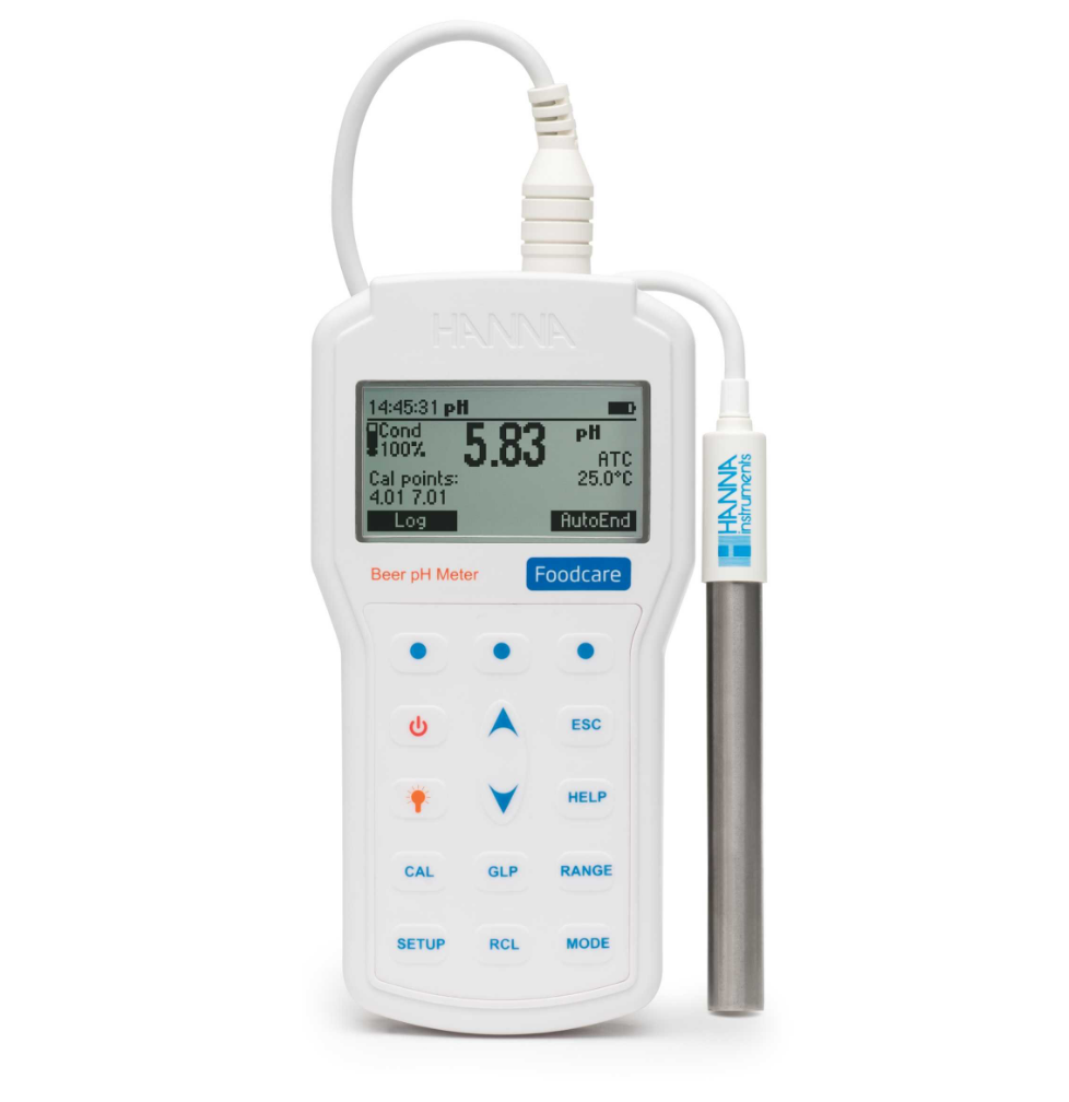 HI98167 便携式pH-mV-ºCºF测定仪【啤酒酿酒】