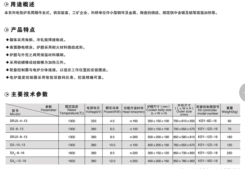 高温箱式电阻炉