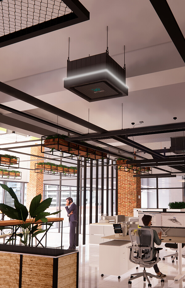 Halo 25 Bifiltration Smart. A real air purification station against viruses bacterial pollutants and toxic fumes.