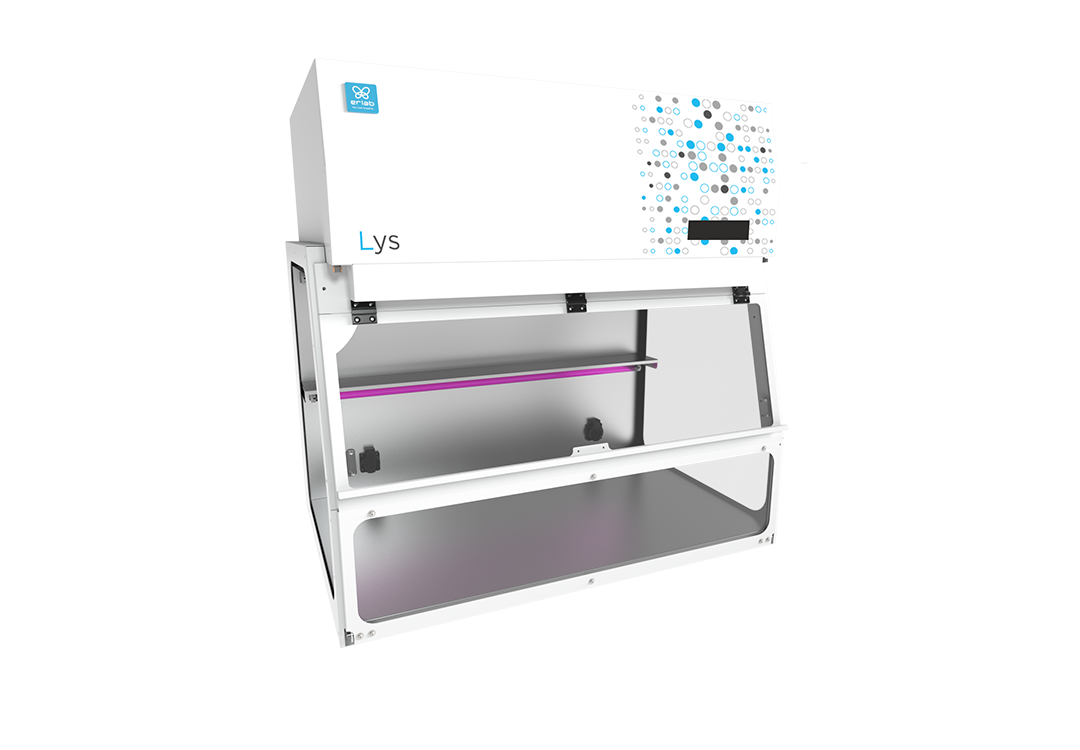 Erlab hoods for PCR applications. Decontaminate by UV irradiation between 2 DNA – RNA analyses.