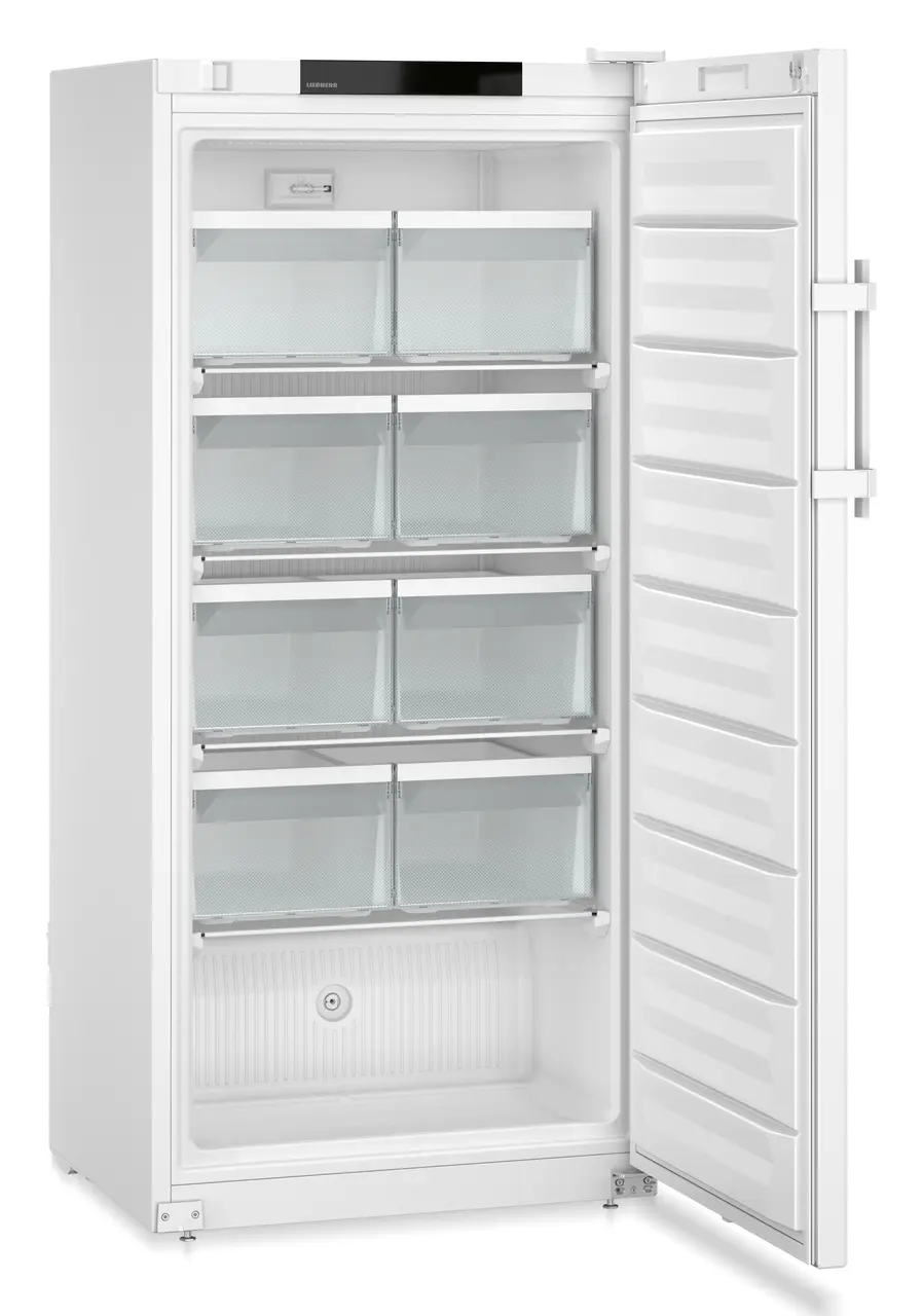 Product image, Perspective: oblique open empty, Laboratory freezer with an interior free of ignition sources, Casing col
