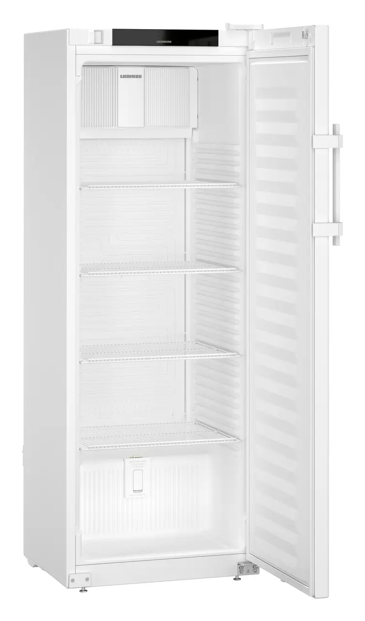 Product image, Perspective: oblique open empty, Laboratory refrigerator with convection cooling, Casing colour: white, D